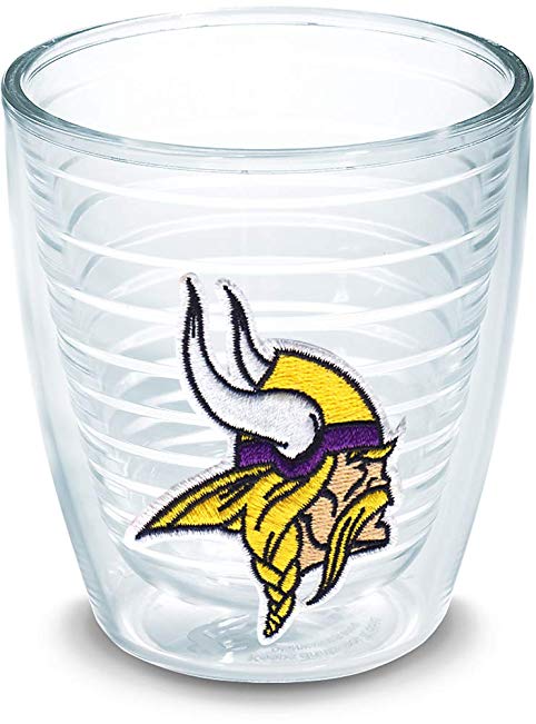 Tervis 1022783 NFL Minnesota Vikings Primary Logo Tumbler with Emblem 12oz, Clear