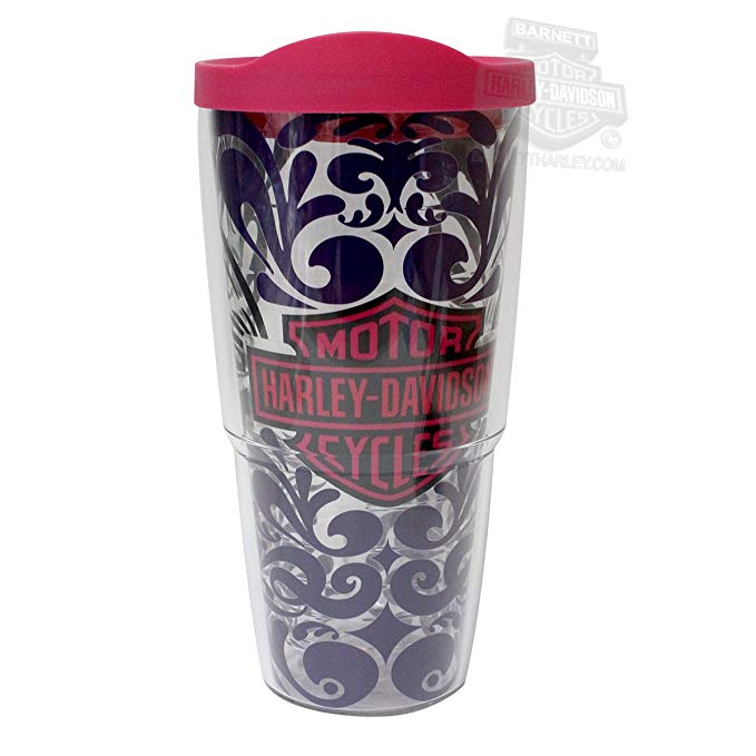 Harley-Davidson® Women's Butterfly Travel Tumbler. Hot or Cold. 24oz. HRLYI24WODWWRA