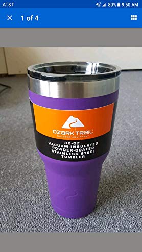 Ozark Trail Purple 30oz. Vacuum Insulated Powder Coated Stainless Steel Tumbler