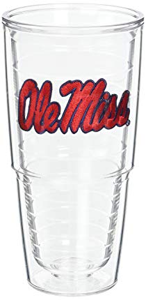 Tervis 1007527 Mississippi University Emblem Individually Boxed Tumbler, 24 oz, Clear