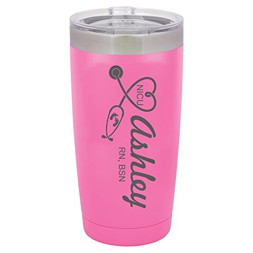 NICU PICU Nurse RN LPN CNA Personalized Engraved Insulated Stainless Steel 20 oz Tumbler