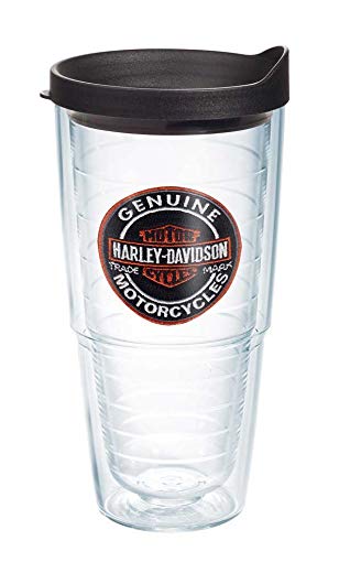 Harley-Davidson Tervis Tumbler, Oval Bar & Shield 24 oz. Clear/Black Lid 1166479