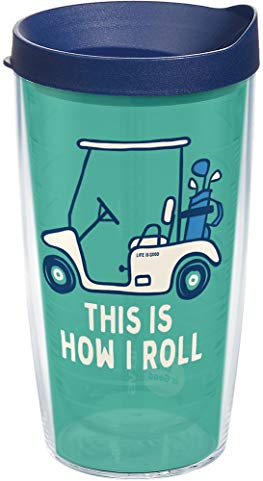 Tervis 1253055 Life is Good - Golf Cart Insulated Tumbler, 16 oz, Clear