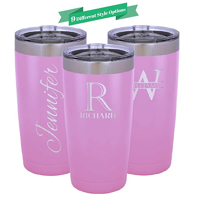 Be Burgundy - Polar Camel Personalized Tumbler 20 oz. w/Clear Lid |9 Different Design | Engraved Powder Coated Cups with Double-Wall Vacuum Sealed Sweat Free - Q1 - Heat & Cold - Lilac