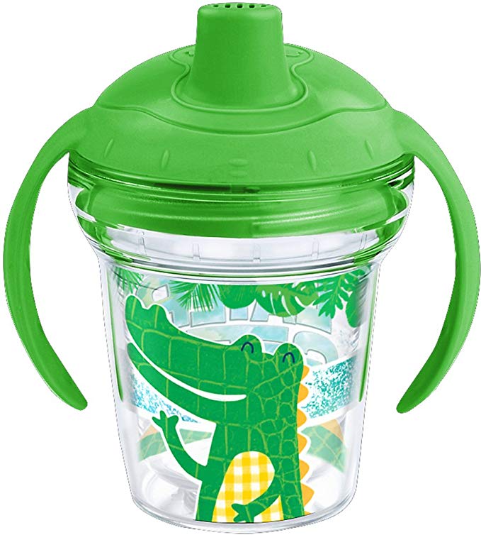 Tervis 1227223 Later Gator Tumbler with Wrap and Rainforest Green Lid 6oz My First Tervis Sippy Cup, Clear