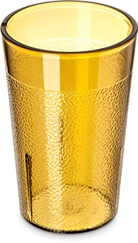 Carlisle 550113 Stackable Shatter-Resistant Plastic Tumbler, 5 oz, Amber