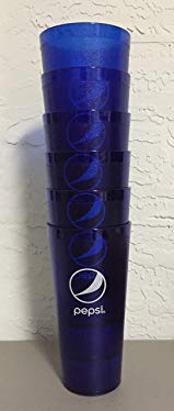 New (6) Pepsi Cola Restaurant Blue Globe Plastic Tumblers Cups 32 oz Carlisle