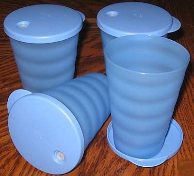 Tupperware Impression Dripless 16oz Tumblers Blue