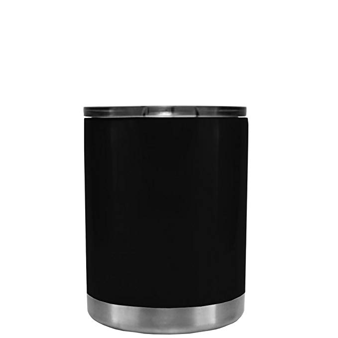 RTIC Black Matte 10 oz Stainless Steel Lowball Tumbler Cup