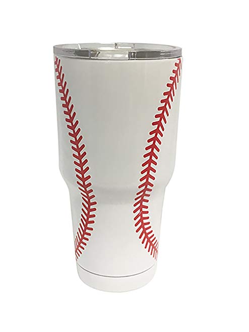 Baseball Tumbler 30 oz Stainless Steel Vacuum Insulated Cup Travel Mug with Lid