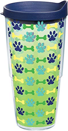 Tervis 1167510 Puppy Prints Insulated Tumbler, 24oz, Clear