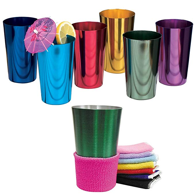 Retro Tumblers & Terry Glass Covers Kitchen Set