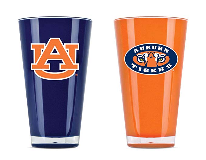 NCAA Auburn Tigers 20oz Insulated Acrylic Tumbler Set of 2