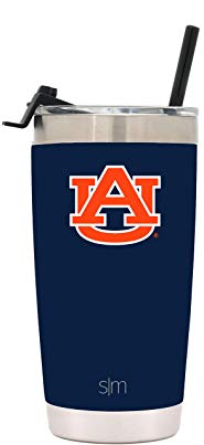 Simple Modern Auburn University 20oz Cruiser Tumbler with Straw & Flip Lid - Vacuum Insulated Stainless Steel Travel Mug - Tailgating Hydro Cup College Flask