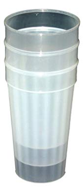 Talisman, Plastic Fluted Drinking Tumblers, Large 32 Ounces, 12 Pack, Natural Color