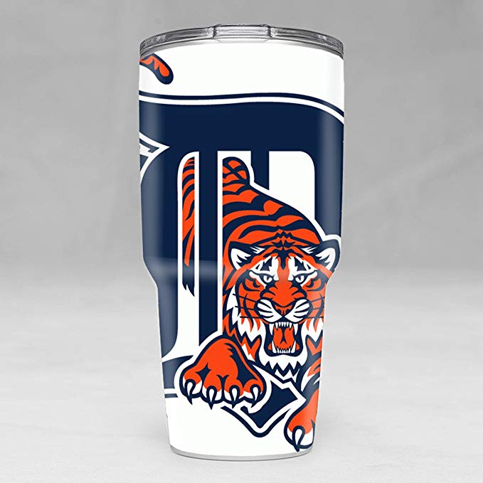 JOEJOURNEYMAN Stainless Steel Coffee Travel Mug Tumbler 30 oz Double Wall Vacuum Insulated Coffee Mug for Hot & Cold Drinks(Detroit Tigers 4)