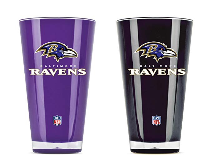 NFL Baltimore Ravens 20oz Insulated Acrylic Tumbler Set of 2