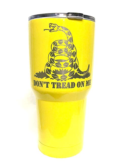 30 oz Tumbler, Don't Tread on Me Yellow