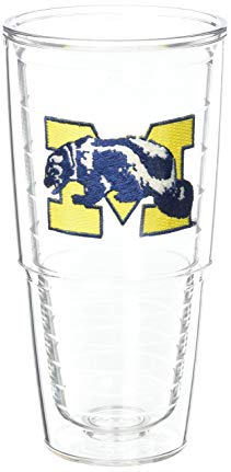 Tervis 1038055 Michigan University Vault Emblem Tumbler, Set of 2, 24 oz, Clear