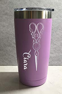 Vintage Victorian Scissor Personalized Engraved Insulated Stainless 20oz Tumbler