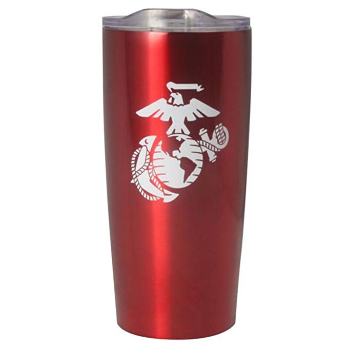 US Marine Corps USMC Red Stainless Steel Tumbler Mug