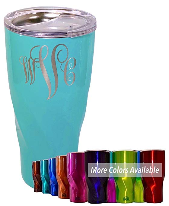 Personalized Triple Insulated Twisted Tumbler by Smoky Mountain Growlers (20 ounce, Stainless)